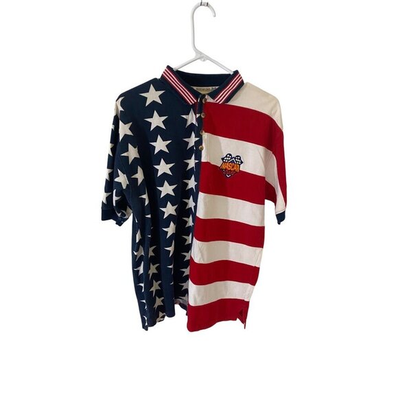 Nascar Cafe Men's Multi Polo Short Sleeve Y2K Shirt - Medium - Picture 1 of 10